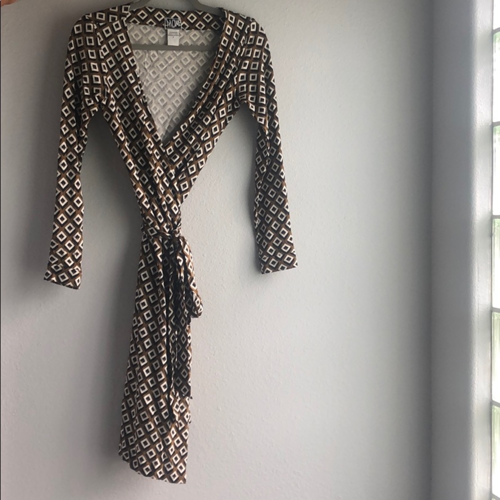 Classic DVF wrap dress with a bold pattern